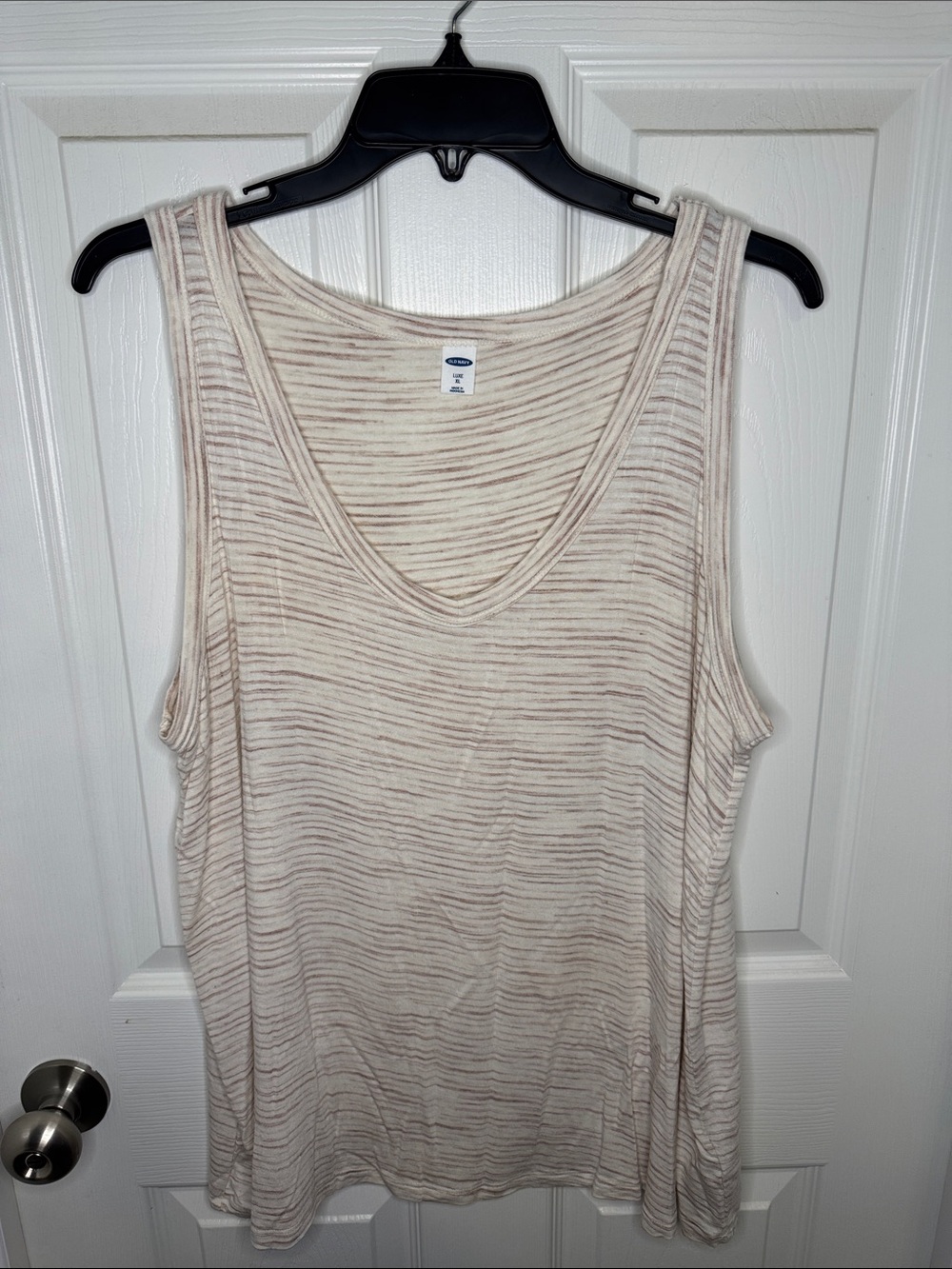 NWOT Old Navy Cream Striped Tank Top